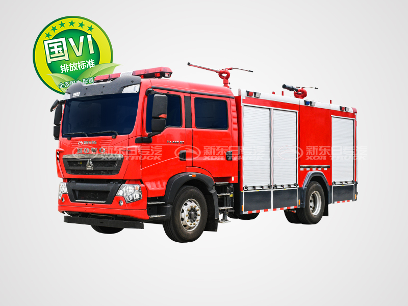 新東日牌 國(guó)六 豪沃單橋干粉泡沫聯(lián)用消防車(chē)